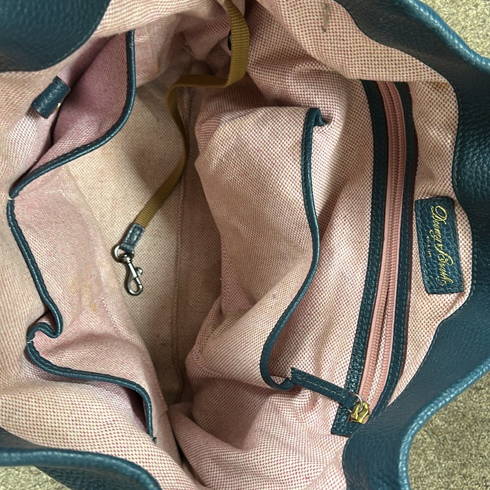 Dooney & Bourke Teal Leather Hobo Bag - Picture 3 of 3